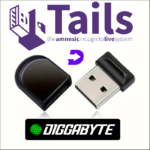 Tails Secure USB MicroDrive - Mini TailsOS Flash Drive (Latest Version) 8GB, compact design with TailsOS preloaded for secure and anonymous browsing."