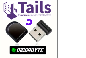 Tails Secure USB MicroDrive - Mini TailsOS Flash Drive (Latest Version) 8GB, compact design with TailsOS preloaded for secure and anonymous browsing."