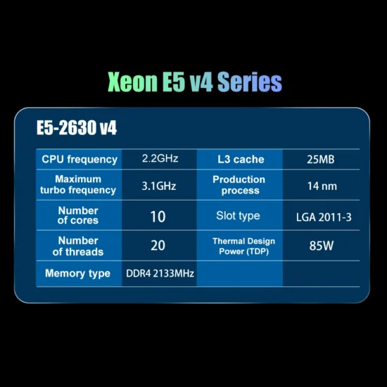 Used Original Xeon E5 2630 V4 E5-2630V4 Processor SR2R7 2.2GHz 10-Cores 25M LGA 2011-3 Xeon V4 Series CPU - Image 5