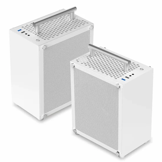 METALFISH T40 Mini ITX Case 7L Gaming Computer White Chassis Compact Transpare PC Support SFX PSU/70mm Cooler With Handle - Image 3