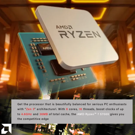 AMD New Ryzen 7 5700X R7 5700X 3.4GHz 8 Core 16 Thread CPU Processor 7NM L3=32M Socket AMD AM4 Gaming processador процессор - Image 5