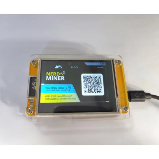 NerdMiner V2 Hashrate, Smart Display, Crypto Solo, Lottery, Nerd Miner, Bitcoin Miner ESP32-2432S028R, 49 k/S, 2.8 inch - Image 4