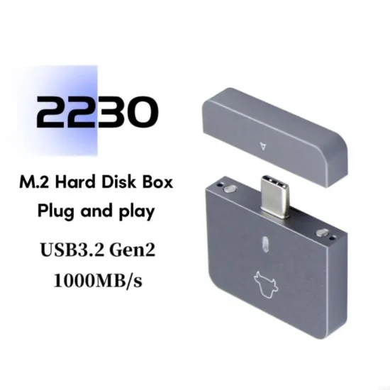Mobile Hard Drive Case NVME Single Protocol SSD Aluminum Alloy Enclosure BOX Support 10G Computer Phone Model - Image 4