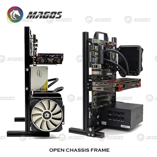 Aluminum Fully Open Case Frame Support ITX / MATX /ATX Motherboard,Vertical Computer Housing PC Water Cooling Gamer DIY Cabinet - Image 5