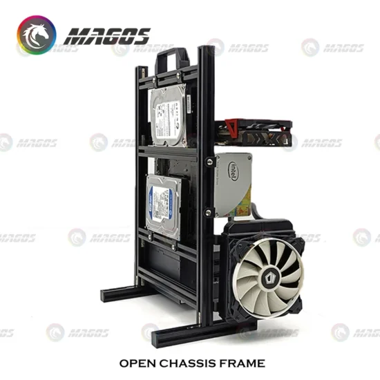 Aluminum Fully Open Case Frame Support ITX / MATX /ATX Motherboard,Vertical Computer Housing PC Water Cooling Gamer DIY Cabinet - Image 2