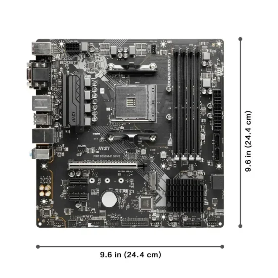 MSI PRO B550M-P GEN3 AMD Gaming Motherboard AM4 DDR4 M.2 Supports Ryzen CPU R3 R5 R7 5000&3000 Series Desktop Computer Mainboard - Image 2