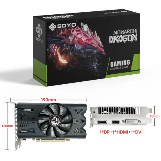 SOYO Graphics Cards AMD Radeon RX470 4G GDDR5 256bit Video Card HDMI+DP+DVI For Desktop Gaming Computer Components GPU RX 470 - Image 2