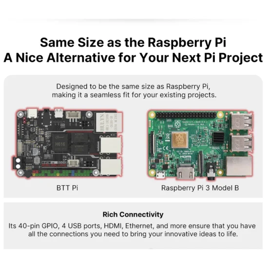 BIGTREETECH BTT PI V1.2 Board Quad Core Cortex-A53 2.4G WiFi 40Pin GPIO VS Raspberry PI 3B Orange Pi For Klipper 3D Printer DIY - Image 4