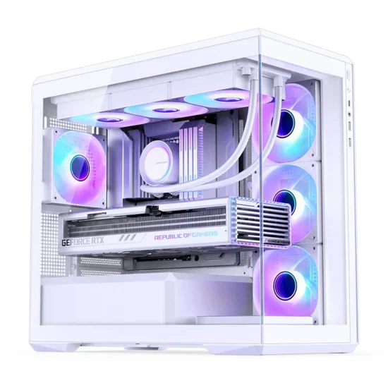 JONSBO D301 MATX Case Without Pillars Panoramic Side Transparency Seaview Room Desktop Chassis Type-c Gen2 360 Water Cooler - Image 3