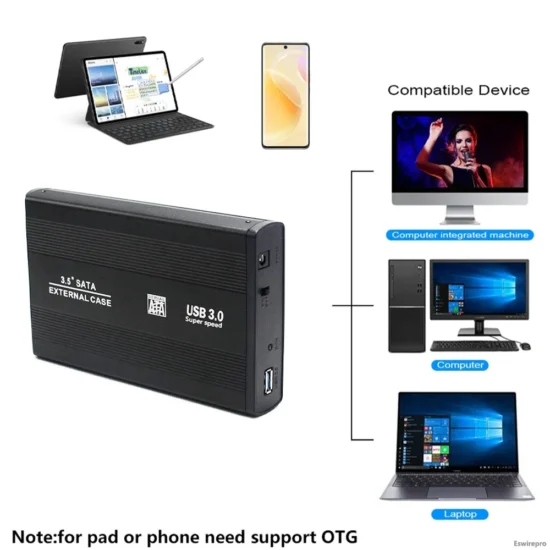 USB to SATA IDE HDD SSD 2.5/3.5 inch Adapter Hard Drive Enclosure USB3.0 Case HD External Solid State Hard Disk Box Adapter - Image 3