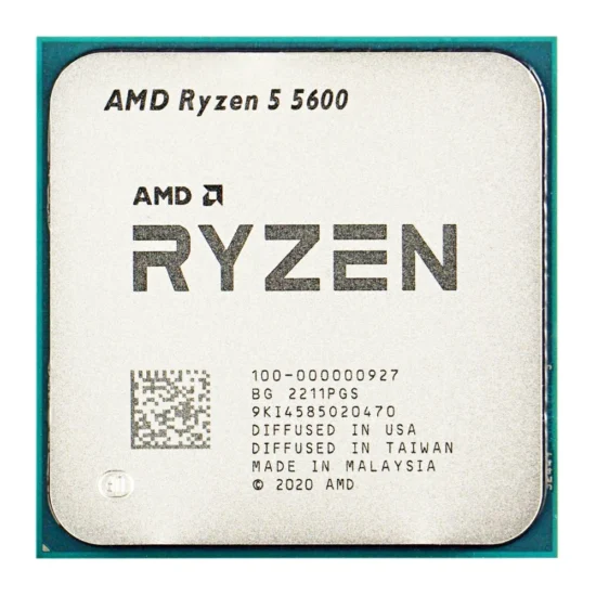 AMD Ryzen 5 R5 5600 3.5GHz 6-Core 12-Thread CPU Processor 65W L3=32M 100-000000927 LGA AM4 - Image 2