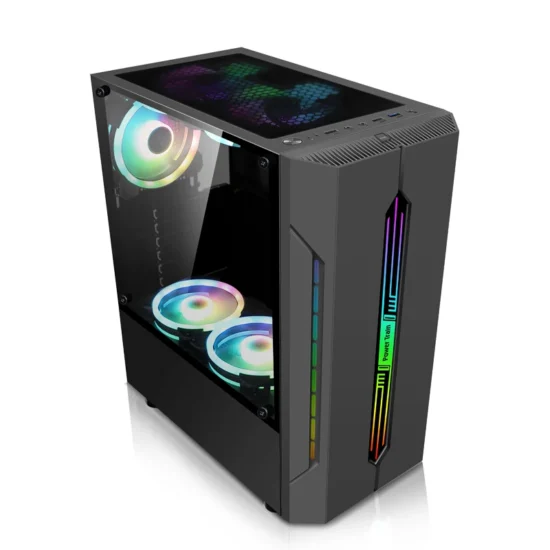 Power Train ES280 ATX Case Computer Competitive Game Chassis RGB Colorful Light Bar Support 240 Water Cooled 8-Fan Position Case - Image 3