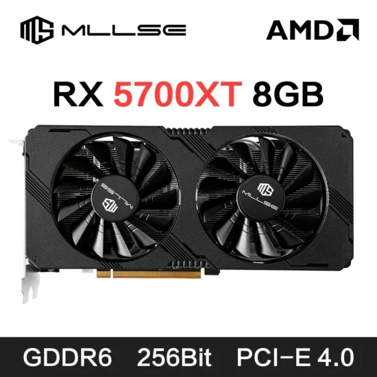 MLLSE AMD RX 5700 XT 8GB Graphics Card GDDR6 256Bit PCI-E 4.0×16 6+8Pin Radeon GPU Rx 5700XT Gaming Video Card Placa De Video