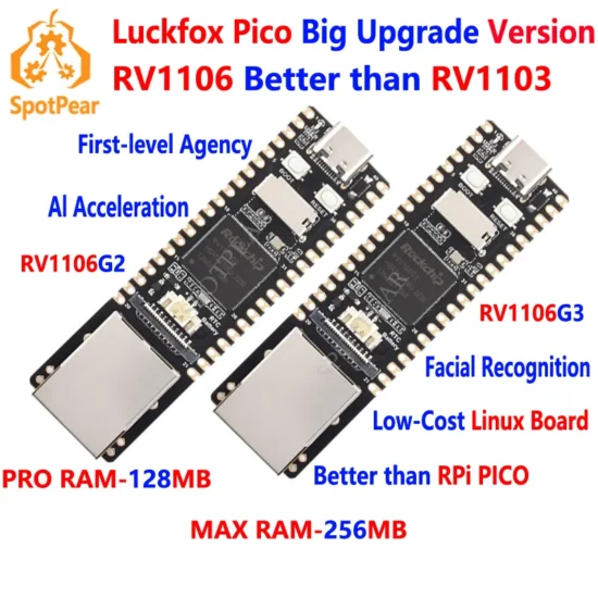 【Authorized Agency】 Luckfox Pico Pro Max Linux RV1106 Rockchip AI Board ARM Cortex-A7/RISC-V better than Raspberry Pi Pico