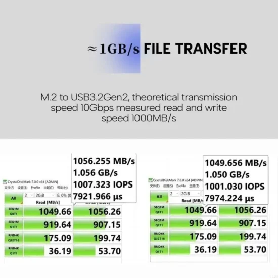 Mobile Hard Drive Case NVME Single Protocol SSD Aluminum Alloy Enclosure BOX Support 10G Computer Phone Model - Image 5