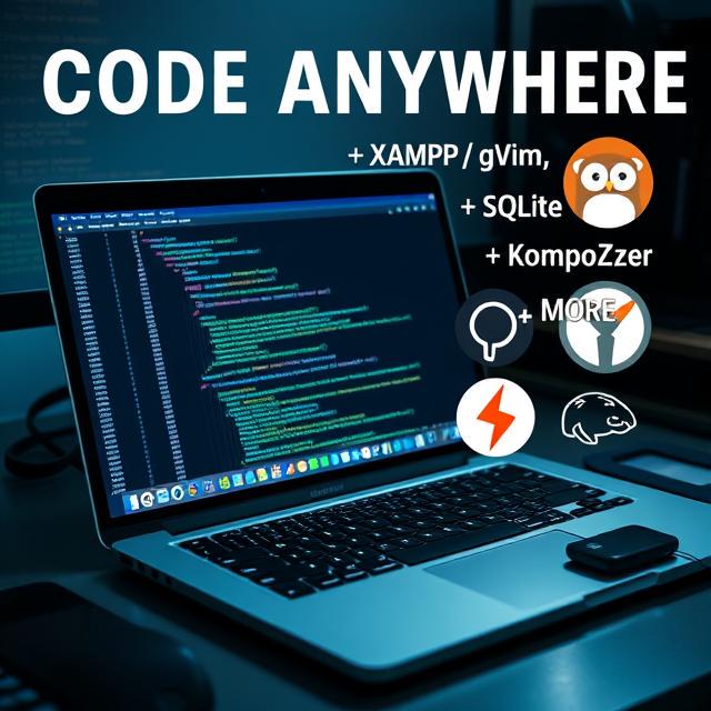 Ultimate Portable Dev Kit — XAMPP, Cppcheck, gVim, SQLite, KompoZer & More — Code Anywhere, No Install Needed! Learn Coding Easy!